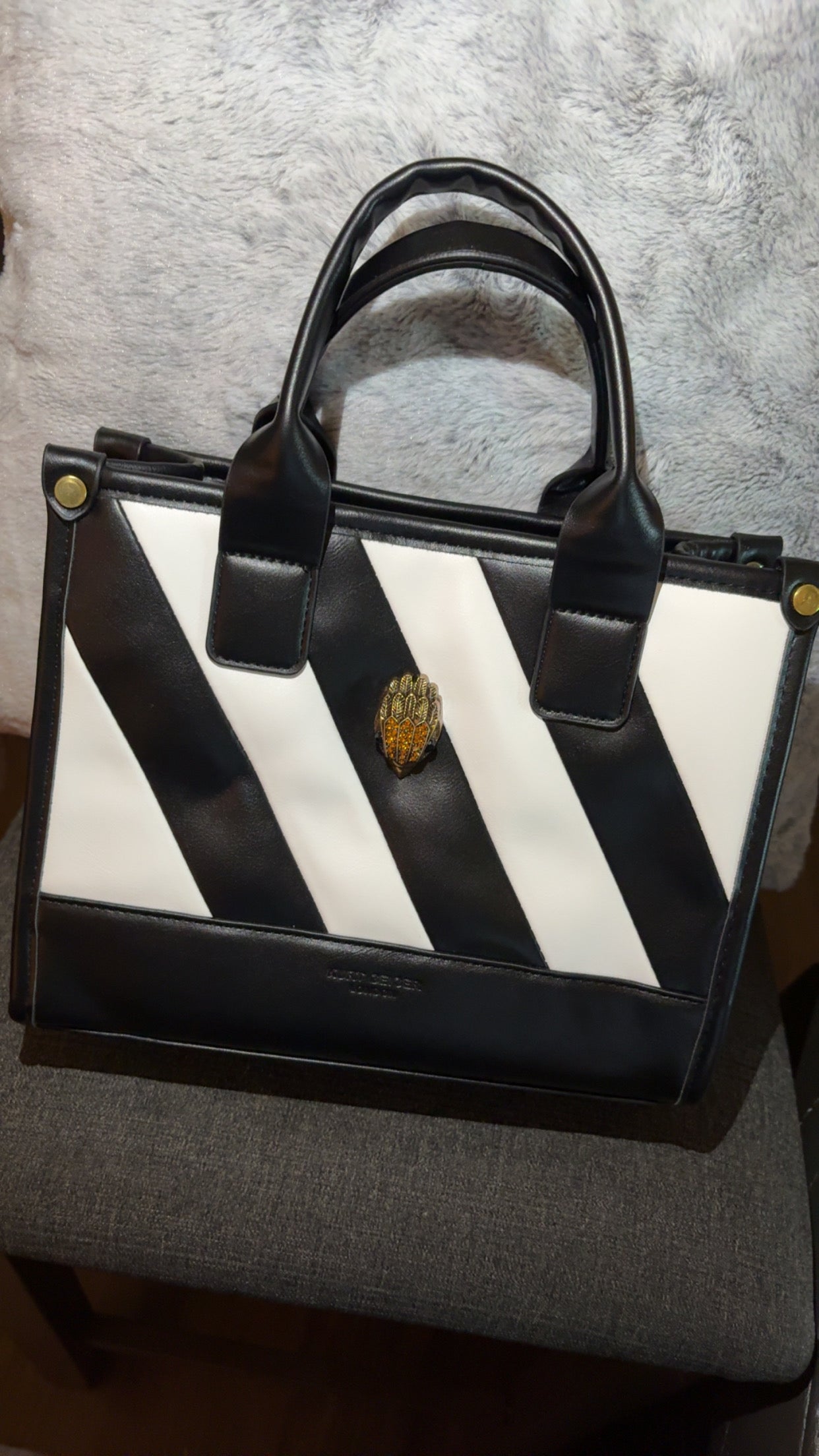 Striped KG Handbag
