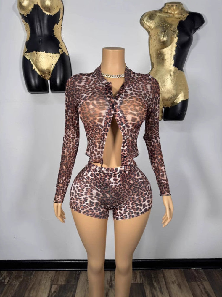 Leopard Short Set