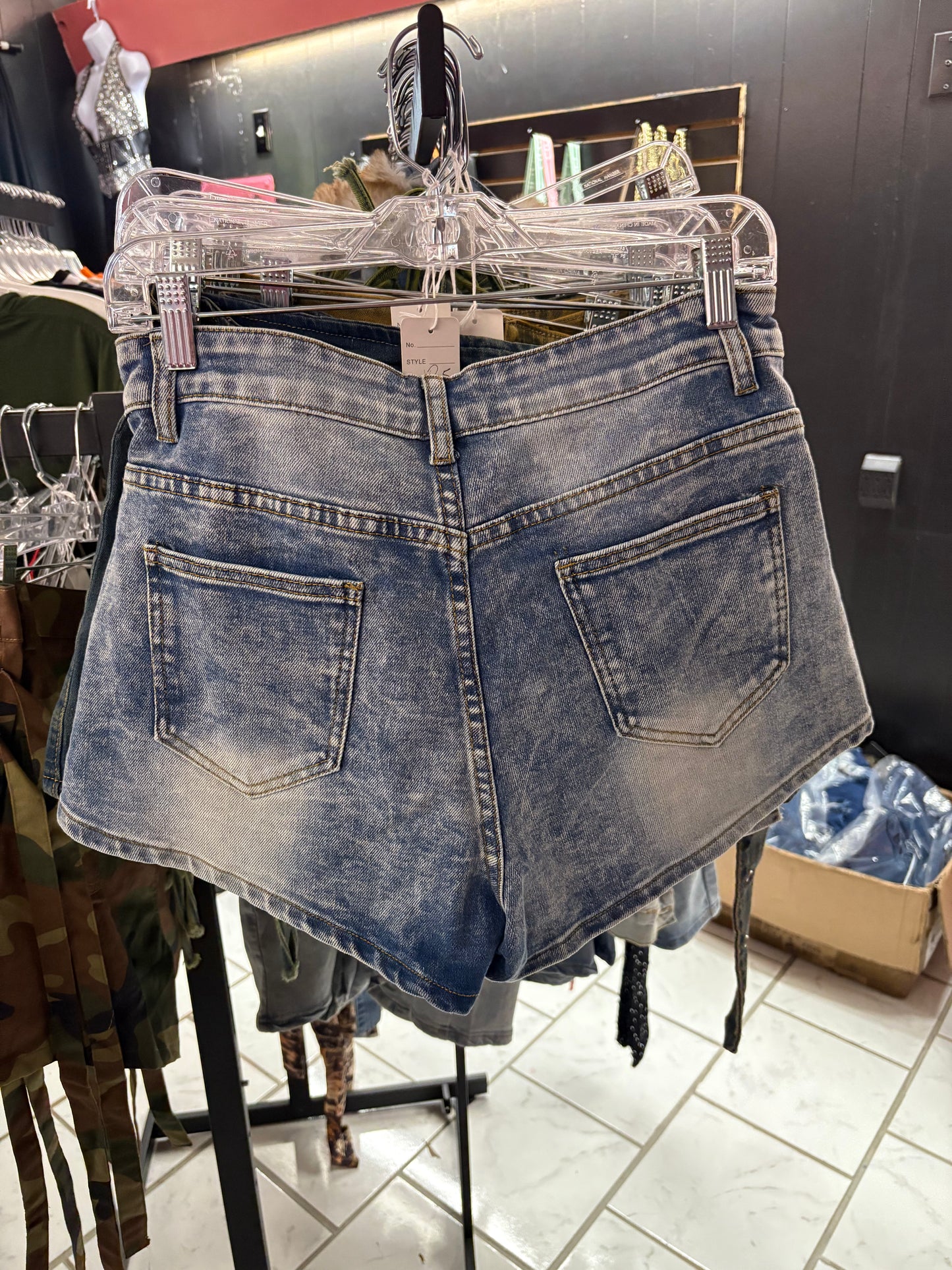 Faded Denim Skort