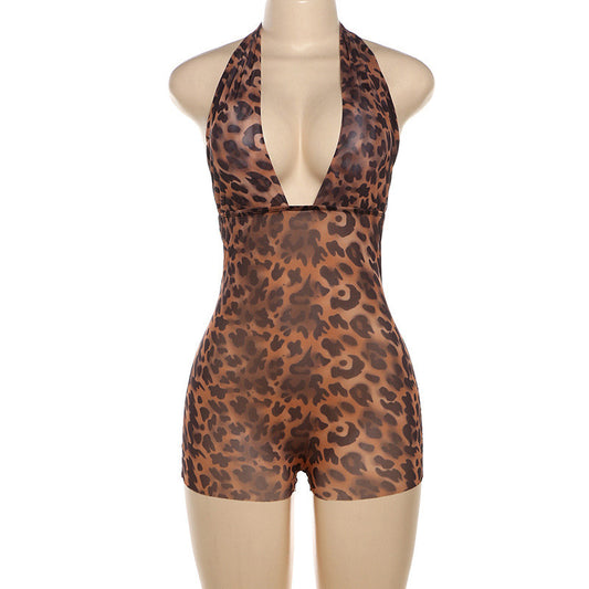 Leopard Print Romper